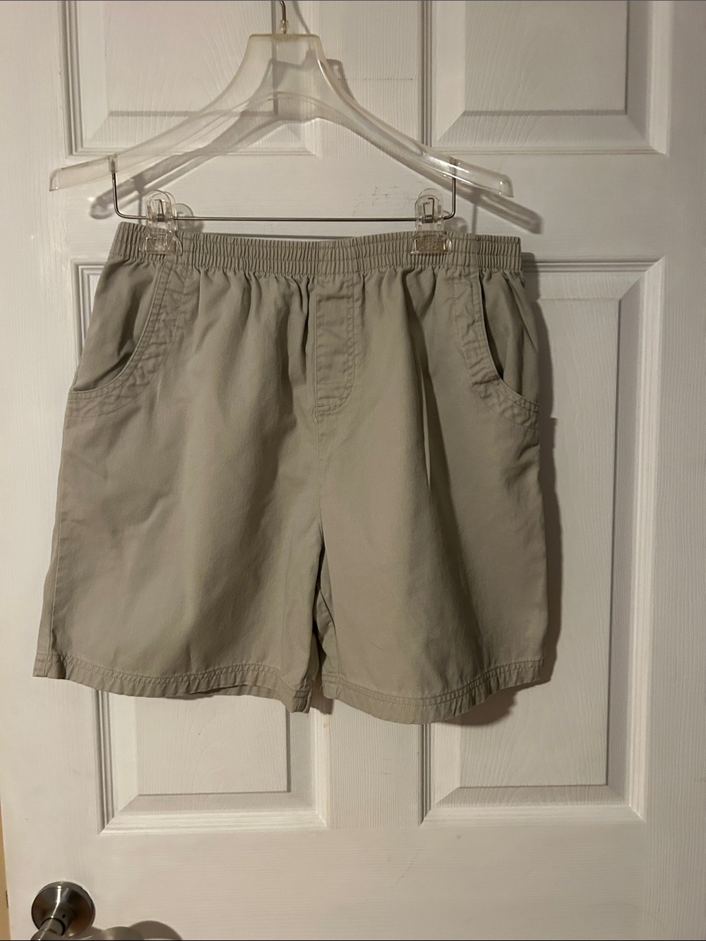 Basic Editions Women's Athletic Elastic-Waist Shorts - Light Beige